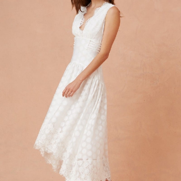 Robe Blanche En Dentelle Keepsake The Label – Taille L, Dos Ouvert, Neuve Avec étiquettes